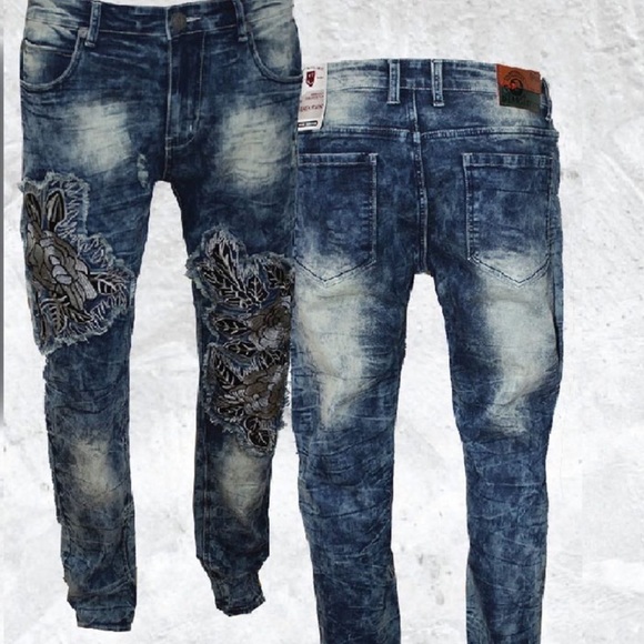 Men’s Stonewash Designer Denim Jeans